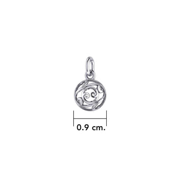 Filigree Ball Silver Charm TC459 - Jewelry